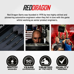 Red Dragon Sable 01 90% Parallel Switch Point Steeldarts 21g, 22g, 23g, 24g