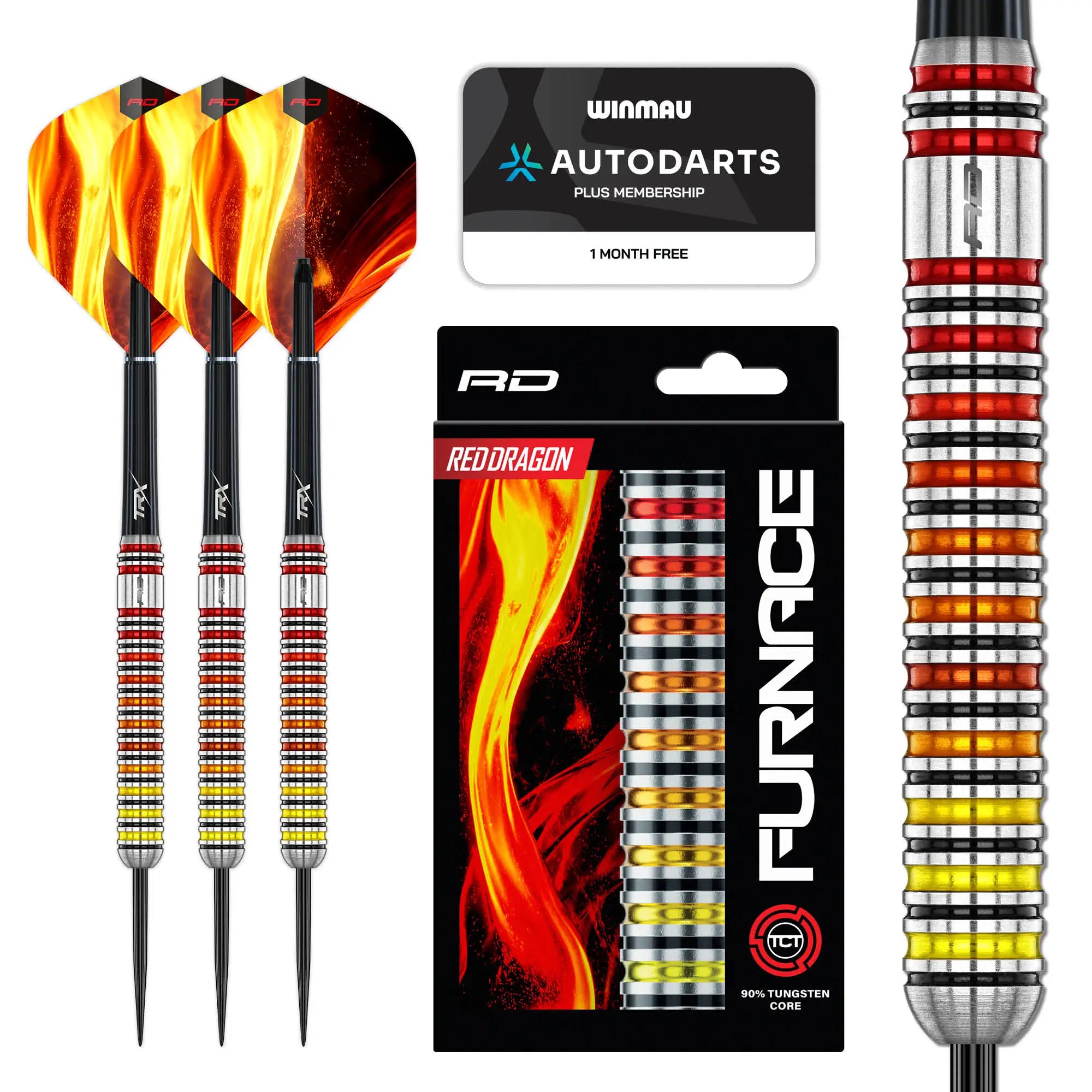 Red Dragon Darts Furnace Steeldarts 90% Wolfram-Kern