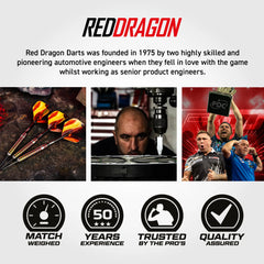 Red Dragon Darts Furnace Steeldarts 90% Wolfram-Kern