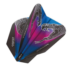Red Dragon Peter Wright Snake Black Transparent Hardcore V Standard Flights