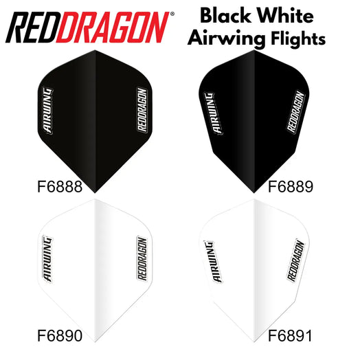 Red Dragon Black White Airwing Moulded Flights