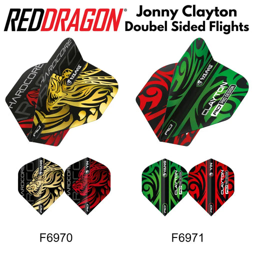 Red Dragon Jonny Clayton Double Sided Ying Yang Flights