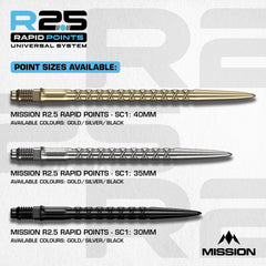 Mission R2.5 Rapid SC1 Steeldart Spitzen