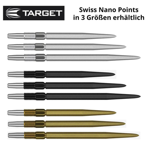 Target Swiss Nano Point Silber, Schwarz, Gold