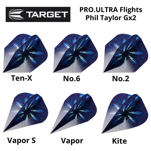 Target Phil Taylor Raw Power Gx2  ProUltra Flights - 3 Sets