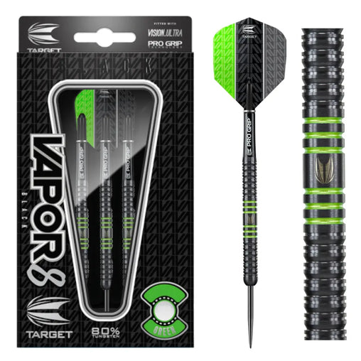 Target Vapor8 Black Green Steel Darts