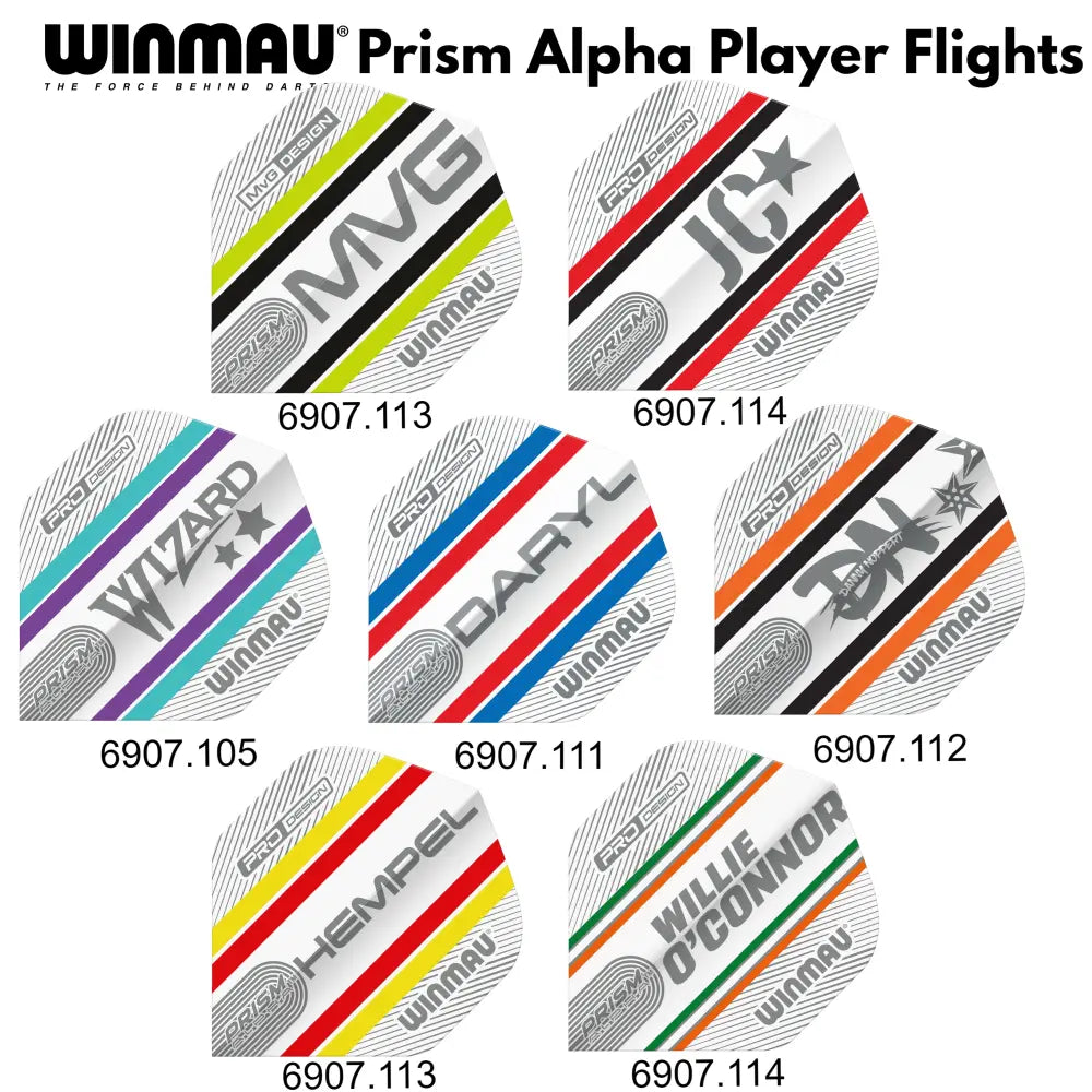 Winmau Prism Alpha Player Flights - MvG, Cullen, Whitlock, Gurney, Noppert, Hempel, OConnor