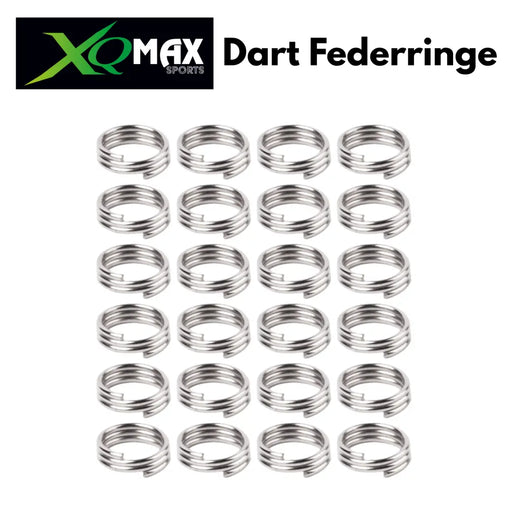 XQ Max Dart Spring Rings Shaft Rings Shaft Rings for Nylon Shaft Silver Pack of 24