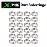 XQ Max Dart Federringe Shaftringe Schaft Ringe für Nylonshaft silber 24 Stück