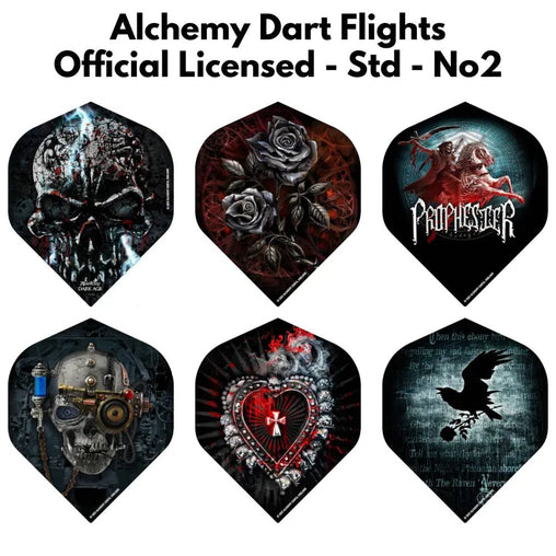 Alchemy Dart Flights - Official Licensed - Std - No2 - Dark Age Skull - FutureDart