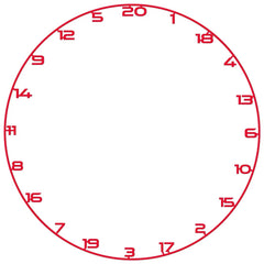 Bullet Custom Number Ring Zahlenring - Rot - FutureDart