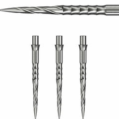 Caliburn Evo Dart Points Spiro - No Lip Silver - Black - Gold - Coral - Silver - 28 mm - FutureDart