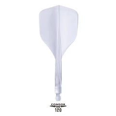 CONDOR AXE 120 SMALL Shape Flight Stems Shafts - White - S= 18mm - FutureDart