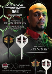 Condor AXE AFRICAN W. Inspiration2 Devon Petersen Standard Shape Flight Stems Shafts - Black - S= 21.5mm - FutureDart