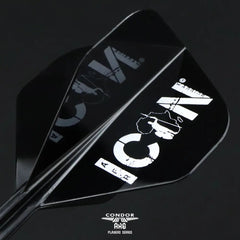 Condor AXE AFRICAN WARRIOR Devon Petersen Standard Shape Flight Stems Shafts - Black - S= 21.5mm - FutureDart