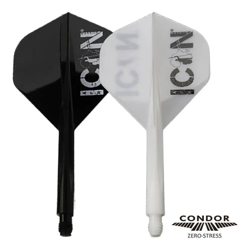 Condor AXE AFRICAN WARRIOR Devon Petersen Standard Shape Flight Stems Shafts - White - S= 21.5mm - FutureDart