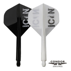 Condor AXE AFRICAN WARRIOR Devon Petersen Standard Shape Flight Stems Shafts - White - S= 21.5mm - FutureDart