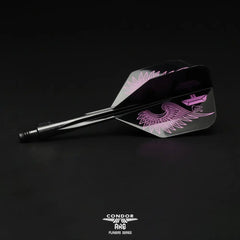 Condor AXE Flap Wings Small Shape Flight Stems Shafts - Black - S= 21.5mm - FutureDart