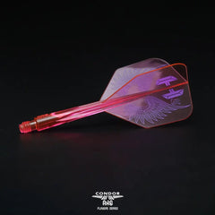 Condor AXE Flap Wings Small Shape Flight Stems Shafts - Neon Pink - S= 21.5mm - FutureDart