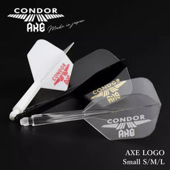 Condor AXE Logo Small Shape Flight Stems Shafts - Clear - S= 21.5mm - FutureDart