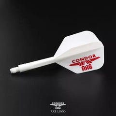Condor AXE Logo Small Shape Flight Stems Shafts - White - S= 21.5mm - FutureDart