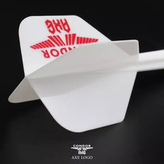 Condor AXE Logo Small Shape Flight Stems Shafts - White - S= 21.5mm - FutureDart