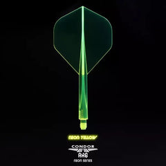 Condor AXE Neon Standard Shape Flight Stems Shafts - Neon Gelb - S= 21.5mm - FutureDart