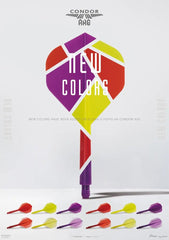 Condor AXE Small Shape Flight Stems Shafts - Clear Purple - S= 21.5mm - FutureDart