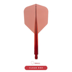 Condor AXE Small Shape Flight Stems Shafts - Clear Red - S= 21.5mm - FutureDart