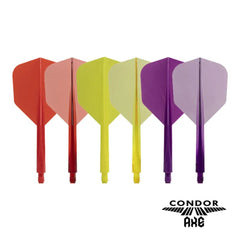 Condor AXE Small Shape Flight Stems Shafts - Red - S= 21.5mm - FutureDart