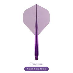 Condor AXE Standard Shape Flight Stems Shafts - Clear Purple - S= 21.5mm - FutureDart