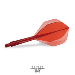 Condor AXE Standard Shape Flight Stems Shafts - Clear Red - S= 21.5mm - FutureDart