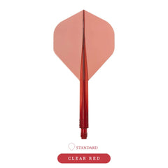 Condor AXE Standard Shape Flight Stems Shafts - Clear Red - S= 21.5mm - FutureDart