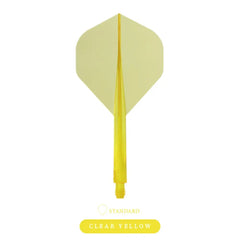 Condor AXE Standard Shape Flight Stems Shafts - Clear Yellow - S= 21.5mm - FutureDart