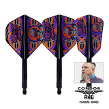 Condor AXE Stowe Buntz NEON NIGHTMARE 3 Standard, Small, WingSlim Shape Flight Stems Shafts