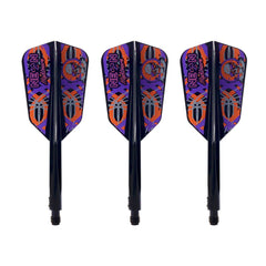 Condor AXE Stowe Buntz NEON NIGHTMARE 3 Standard, Small, WingSlim Shape Flight Stems Shafts - WingSlim - S= 21.5mm - FutureDart