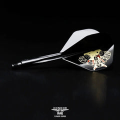 Condor AXE THE BULL James Bailey Standard - Small Shape Flight Stems Shafts - Clear - Small - S= 21.5mm - FutureDart