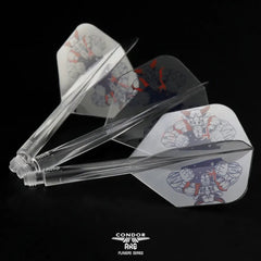 Condor AXE THE BULL James Bailey Standard - Small Shape Flight Stems Shafts - Clear - Small - S= 21.5mm - FutureDart