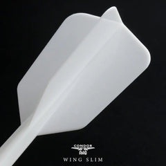 Condor AXE WING SLIM Shape Flight Stems Shafts - White - S= 21.5mm - FutureDart