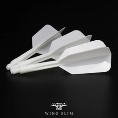 Condor AXE WING SLIM Shape Flight Stems Shafts - White - S= 21.5mm - FutureDart