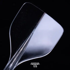 CONDOR AXE 120 SMALL Shape Flight Stems Shafts - Clear Purple - S= 18mm - FutureDart