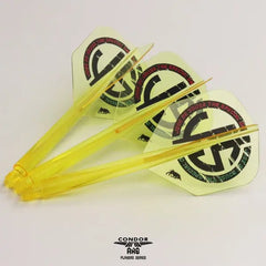 Condor AXE Special One 3 Small Shape Flight Stems Shafts - Clear Yellow - S= 21.5mm - FutureDart
