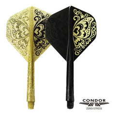 Condor Zero Stress Swallowtail Standard Flight Stems Shafts - Glitter Gold - S= 21.5mm - FutureDart