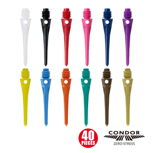 Miękkie groty do darta Condor Zero Stress 2BA (40 sztuk) 