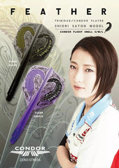 Condor Zero Stress Feather Small Flight Stems Shafts - Clear Black - S= 21.5mm - FutureDart