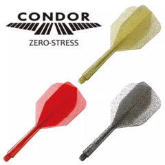 Condor Zero Stress Glitter Small Flight Stems Shafts - Gold - S= 21.5mm - FutureDart