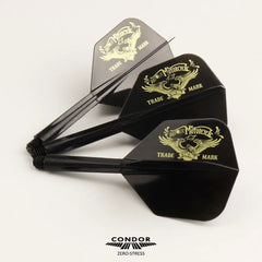 Condor Zero Stress WEST BULL LA Small Shape Flight Stems Shafts - Black - S= 21.5mm - FutureDart