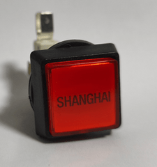 Drucktaster mit Mikroschalter und Led Birne - mit Beschriftung z.B. für Löwen Dartgeräte - Shanghai - FutureDart