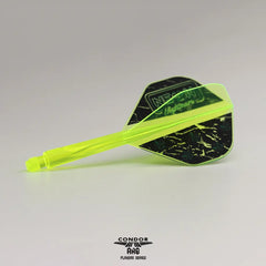 Condor AXE Stowe Buntz NEON NIGHTMARE Standard, WingSlim, Small Shape Flight Stems Shafts