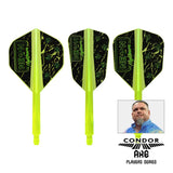 Condor AXE Stowe Buntz NEON NIGHTMARE Standard, WingSlim, Small Shape Flight Stems Shafts